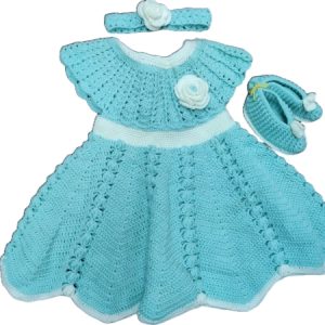 Crochet Baby Dress - Light Green